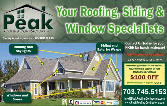 Special Offers Peak Roofing Contractors Inc.